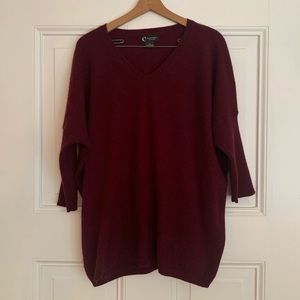 EUC Burgundy cashmere sweater